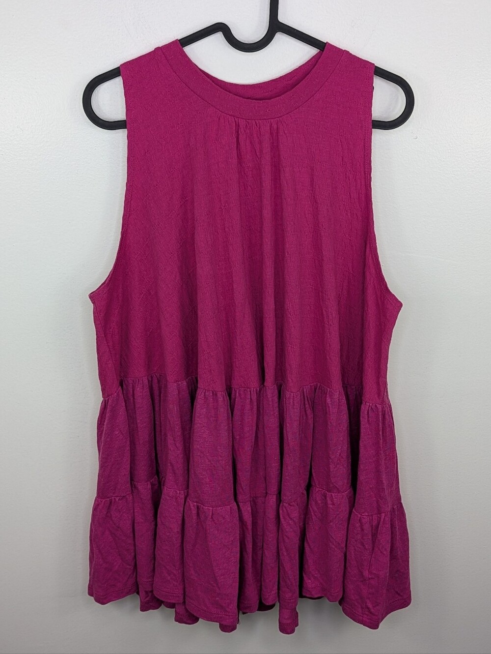 Free People Right On Time Tunic Top Women Sz XS Oversized Sleeveless Tie Back